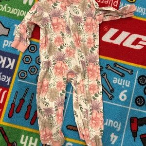 Burt's Bees Pink Floral Kids Footie